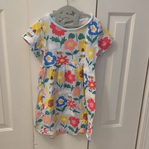 Floral Kids Dress with Bees